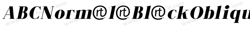 ABCNormal BlackOblique字体转换